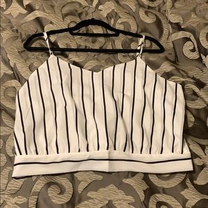 Shein Cropped stripped shirt